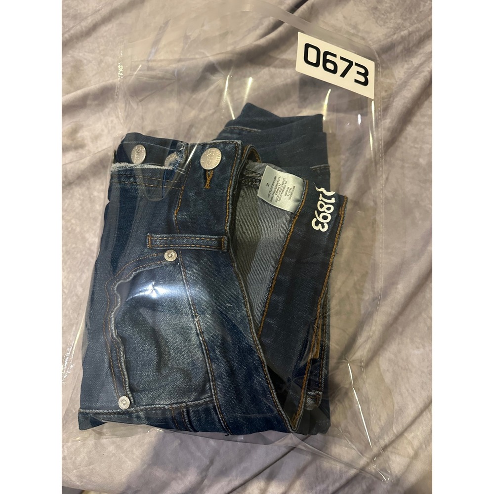 R1893 Womens Distressed Skinny Jeans Dark Wash Button Fly Frayed Hem Size 10 - Picture 14 of 14